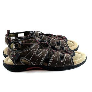 St Johns Bay Mens Open Toed  Trail Sandals SJB Cartop Brown Size 11